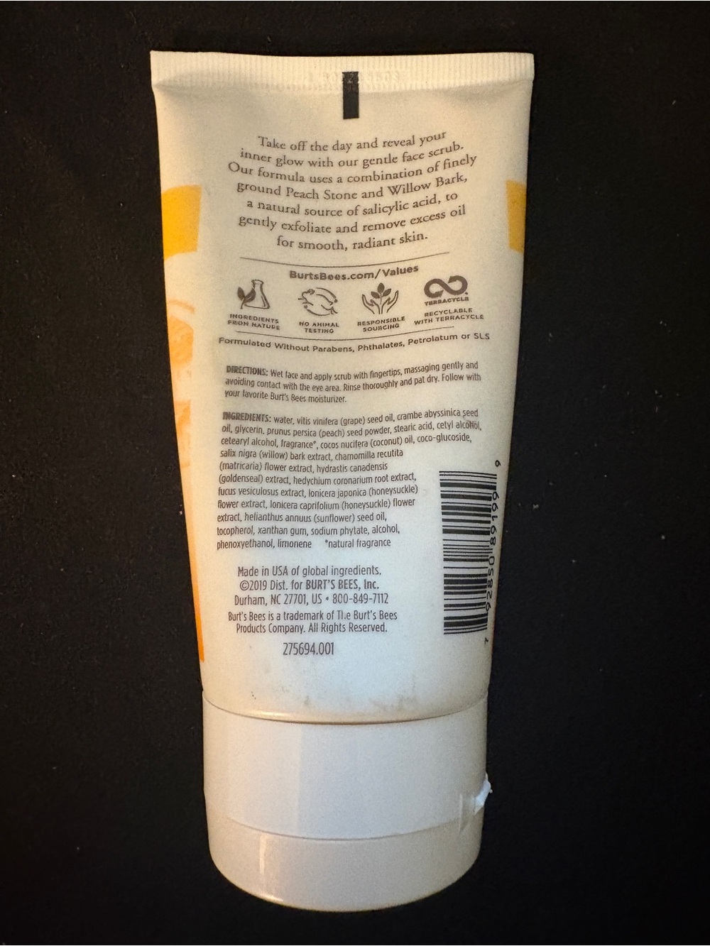Burt’s Bees Deep Pore Scrub Peach & Willow Bark Facial Exfoliator 4 oz - Picture 3 of 5